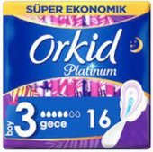 Orkid Platinum Hijyenik Ped Gece Süper Ekonomik Paket 16 Ped - 1
