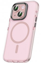 Apple iPhone 15 Kılıf Airbag Magsafe Wireless Şarj Lens Koruyuculu Klaptika Kapak - 5