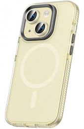 Apple iPhone 15 Kılıf Airbag Magsafe Wireless Şarj Lens Koruyuculu Klaptika Kapak - 6