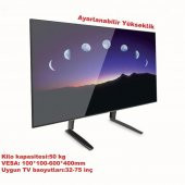 DailyTech 32-75 LCD LED Sabit Ekran Evrensel Masaüstü Tv Standı - 4