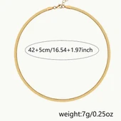 Minimal Şıklık: İtalyan Model Parlak Altın Renk Uzun Zincir Çelik Kadın Kolyesi - ?? thumbnail 5