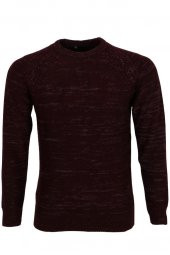Erkek Kazak Sıfır Yaka Bordo RAR01114 - 1