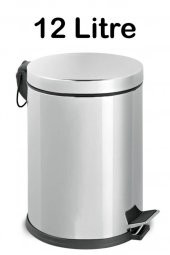 Paslanmaz Çelik 12 Litre Pedallı İç Kovalı Çöp Kovası - 1