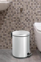 Paslanmaz Çelik 12 Litre Pedallı İç Kovalı Çöp Kovası - 2