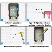 4 Haneli Şifreli Anahatar Dolabı Şifreli Anahtar Kasası Airbnb Anahtar Dolabı Çelik Şifreli Anahtar Kutusu thumbnail 5