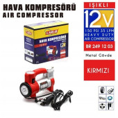 Hava Kompresörü Kırmızı Metal Gövde - Led Işıklı 150 Psi 35 Lpm - 1