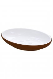 4 Lü Banyo Seti Kahverengi Ekoln Banyo Seti, Sıvı Sabunluk, Diş Fırçalık, Katı Sabunluk, Tuvalet Fırçası Stoneware - 5