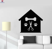 Cam Dekorasyon Duvar Sticker Köpek Pet Shop Tımar Ev Hayvanlar Çıkartmalar - 1