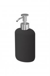 2 Li Banyo Seti Ekoln Sıvı Sabunluk Diş Fırçalık Koyu Gri Renk Stoneware - 2