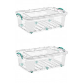 2 Adet 30 Litre Tekerlekli Multi Box Saklama Kutusu - E-510-2 - 1