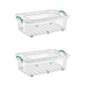2 Adet 40 Litre Tekerlekli Multi Box Saklama Kutusu - E-511-2 - 1