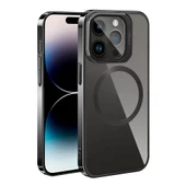 iPhone 15 Pro Max Kılıf Magsafe Wireless Şarj Özellikli Standlı Klon Kapak Kılıf thumbnail 9