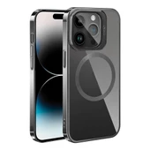 iPhone 15 Pro Max Kılıf Magsafe Wireless Şarj Özellikli Standlı Klon Kapak Kılıf thumbnail 5