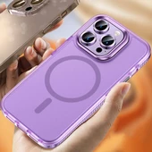 iPhone 15 Pro Kılıf Airbagli Magsafe Wireless Şarj Özellikli Klaptika Kapak Kılıf thumbnail 3