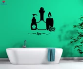 Duvar Ofis, Çalışma Odası Sticker Güzellik Spa Merkezi Logo Rahatlatıcı Sabun Yağı Mum Benzersiz Hediyelik - 1