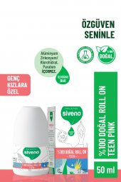 Siveno %100 Doğal Roll-On Teen Girl Genç Kız Deodorant Ter Kokusu Önleyici Bitkisel Lekesiz Vegan 50 ml - 1