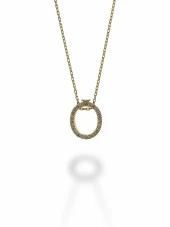 Ö Harfi 14 Ayar Altın Harf Kolye Pırlanta Modeli thumbnail 1