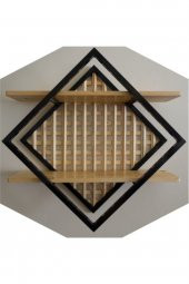 Metal Iskeletli Dekoratif Masif Raf - 1