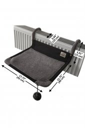 Kısa Boylu Kaloriferler Için Comfort Kedi Kalorifer Yatağı (Gri) thumbnail 3