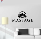 Otel Dekorasyonu Duvar Sticker Masaj Spa Salonu Lotus Rahatlatıcı Terapi Sağlık Çıkartmaları - 1