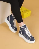 Lisa Keten Mavi Renkli Günlük Kadın Bot - 1