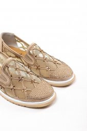 Francis Bej Renkli Taş Detaylı Kadın Günlük Klasik Ayakkabı - 5