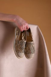 Francis Bej Renkli Taş Detaylı Kadın Günlük Klasik Ayakkabı - 6