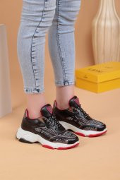 Trisha Siyah Renkli Kadın Spor Ayakkabı 103000 - 4