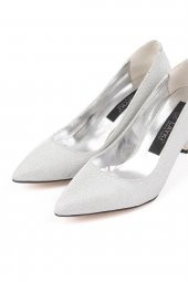 Sirella Parlak Gümüş Renkli Yüksek Topuklu Ayakkabı - 2