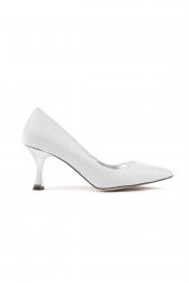 Sirella Parlak Gümüş Renkli Yüksek Topuklu Ayakkabı - 4