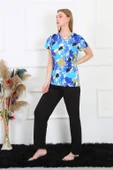 Kadın Penye Kısa Kol Pijama Takım 4142 - 2