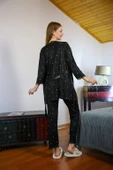 Kadın %100 Pamuk 3'lü Sabahlık Pijama Takım 16103 - 5