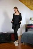 Kadın %100 Pamuk 3'lü Sabahlık Pijama Takım 16103 - 3