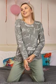 Angelino İç Giyim Kadın Uzun Kollu Penye Pijama Takımı 4206 - 1