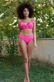Angelino İç Giyim Kadın Fiyonk Kaplamalı Fuşya Alt Üst Bikini Seti 35011 - 7