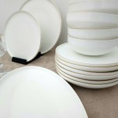 Gönül 26 Parça Bone Gold Porselen Yemek Takımı - 7