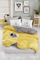 Ranforce Çift Kişilik Nevresim Seti Trendy Colors Sarı - 1