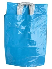 Büküm Saplı Kraft Kağıt Çanta Karton Hediyelik Poşet Torba - Mavi 2 - 18x24 Cm. -25 Adetlik 4 Paket - 1