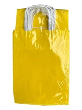 Büküm Saplı Kraft Kağıt Çanta Karton Hediyelik Poşet Torba - Sarı - 18x24 Cm. -25 Adetlik 4 Paket thumbnail 1