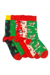 Yılbaşı Temalı Desenli 5'li Hediye Çorap Seti İle Yeni Yıla Adım Atın - 1