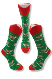 Yılbaşı Temalı Desenli 5'li Hediye Çorap Seti İle Yeni Yıla Adım Atın - 5