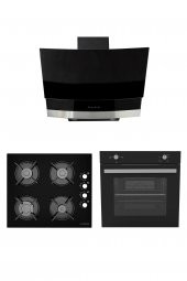 ALVEUS Siyah NOF 604 Ankastre Set (MOD NOF-GLS640-MFA604) - 1