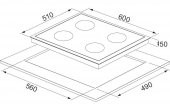 ALVEUS Siyah NOF 604 Ankastre Set (MOD NOF-GLS640-MFA604) - 6