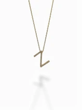 Z Harfi 14 Ayar Altın Harf Kolye Pırlanta Modeli thumbnail 1