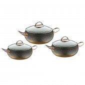 OMS Granit Küre Güveç Set 6 parça Gold 3031 - 1