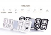DailyTech Uzay Tasarım Dekoratif Dijital LED Masa Duvar saati - 3