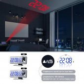 DailyTech Çok Fonksiyonlu Masaüstü Saat (FM Radio Alarm Projeksiyon Sıcaklık Alarm) - 10
