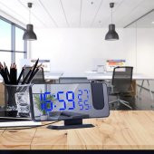 DailyTech Çok Fonksiyonlu Masaüstü Saat (FM Radio Alarm Projeksiyon Sıcaklık Alarm) - 11