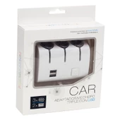 Powermaster 12V/24V Çift Usb'li 3'Lü Oto Çakmak Çoklayıcı PM-18952 - 4