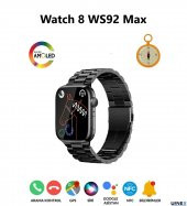 Winex Watch 8 WS92 Max Amoled Ekran Android İos HarmonyOs Uyumlu Akıllı Saat Siyah thumbnail 4